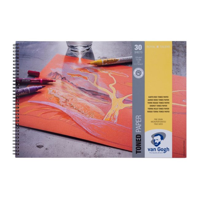Carta colorata Van Gogh - Rosso Terra - A3, 120g, 30 fogli