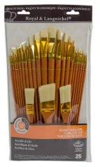 Výhodná umelecká sada štetcov Royal Langnickel - Bone - 25 ks set