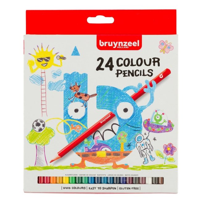 Farebné ceruzky pre deti Bruynzeel - set 24ks