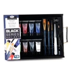 Royal Langnickel Black Series - Set acrilic 18buc