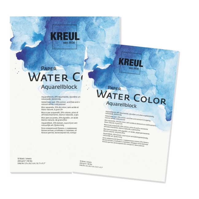 Carta Acquerello KREUL 200g/m² - scegli la dimensione