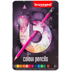 Set di matite colorate Bruynzeel - 12 pezzi - Rosa