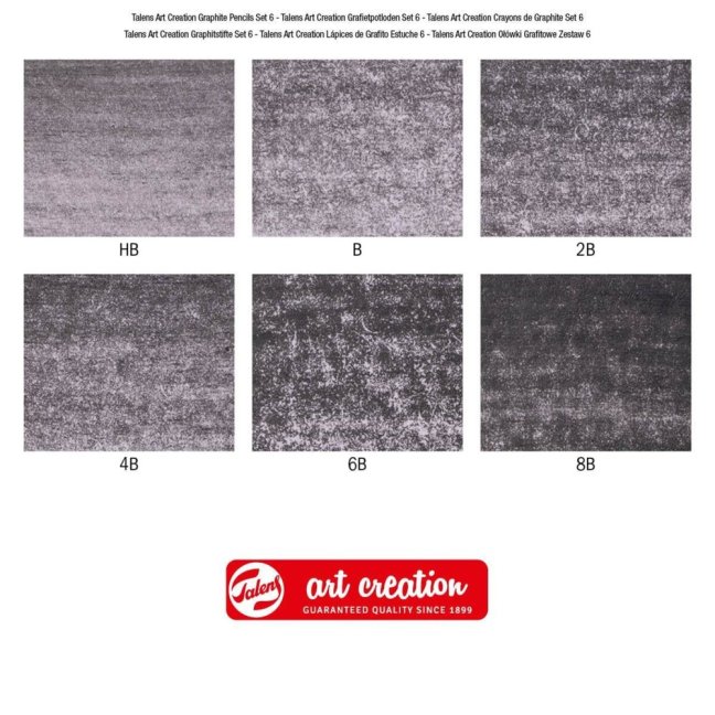 Set di matite in grafite ArtCreation - 6 pezzi