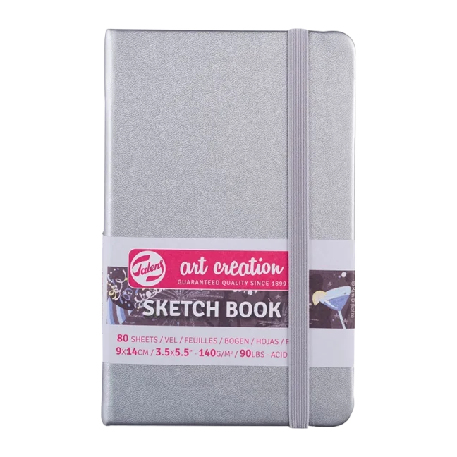 Blocco da disegno Art Creation 9x14cm - Shiny Silver