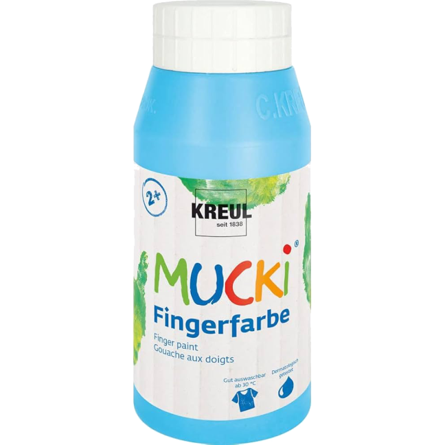 KREUL Colore a dita MUCKI - 750 ml - KREUL Colori a dita MUCKI 750 ml: 23213 - Light Blue