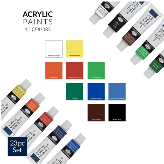 Impara a dipingere - Set acrilico 23 pezzi