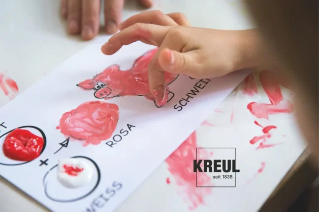 KREUL Sada farieb MUCKI – paintbox miešanie – prstové farby