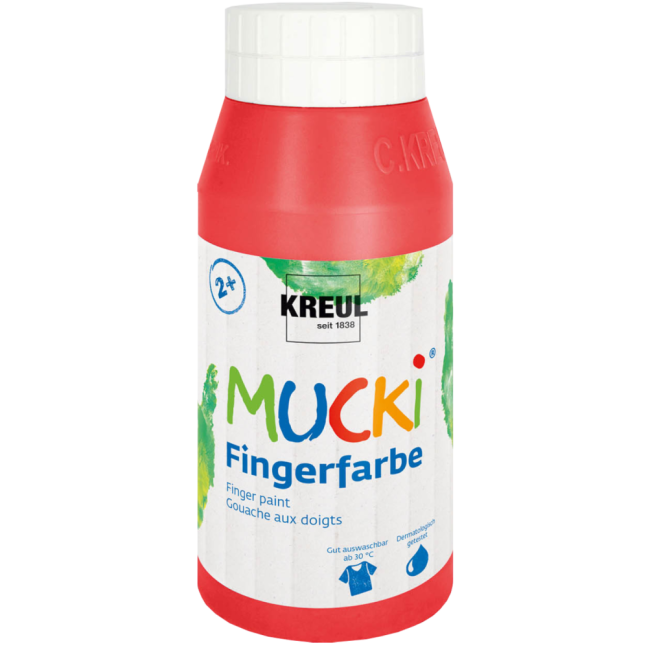 KREUL Colore a dita MUCKI - 750 ml - KREUL Colori a dita MUCKI 750 ml: 23205 - Red