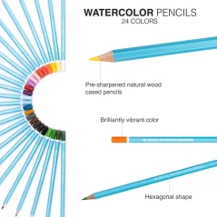 Akvarelové tužky Royal & Langnickel - sada 24 ks