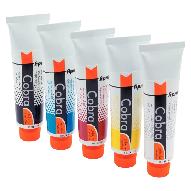Colori a olio Cobra Study - set base 5 x 40 ml