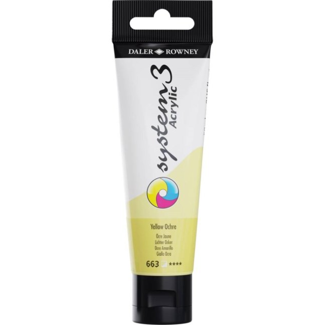 D&R System3 colori acrilici 59ml - scegli la tonalità - D&R System3 colore acrilico 59 ml: 663 - Yellow Ochre