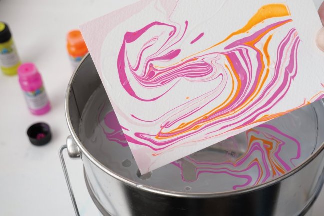 KREUL Set per marmorizzazione – Magic Marble LOVE NEON – 6 x 20 ml