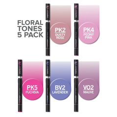 Set di 5 Camaleonti - Floreale