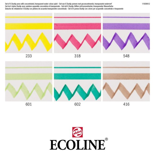 Ecoline Duotip pennarelli Set Botanico | 6 colori
