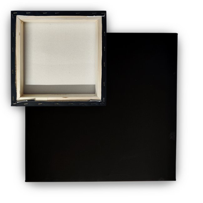 Výpredaj maliarske plátno - Bavlna Čierne (2cm)