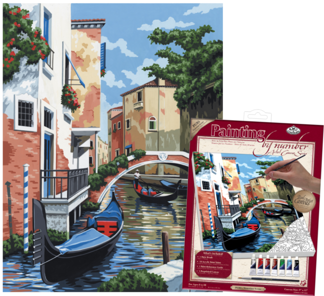 R&L Pittura con i numeri su tela – Venetian Scene