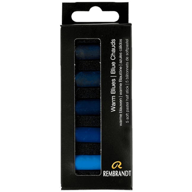 Pastello Secco REMBRANDT - Blu Caldi - set di 5 mezzi pastelli