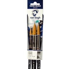 Van Gogh ecsetek akvarell festéshez 191 - 3 db - 10-18-24