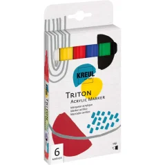 KREUL Set di pennarelli acrilici TRITON - edge - 6 pz