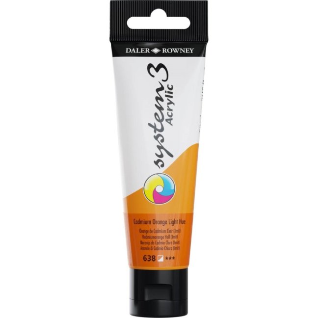 D&R System3 colori acrilici 59ml - scegli la tonalità - D&R System3 colore acrilico 59 ml: 638 - Cad Orange Light H