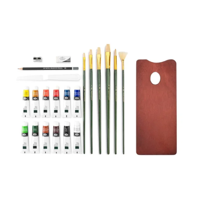 Set di pittura a olio in scatola di legno Royal & Langnickel - set 24 pezzi