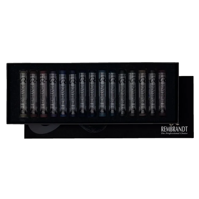 Pastelli secchi REMBRANDT - set di 15 pastelli, tonalità scure