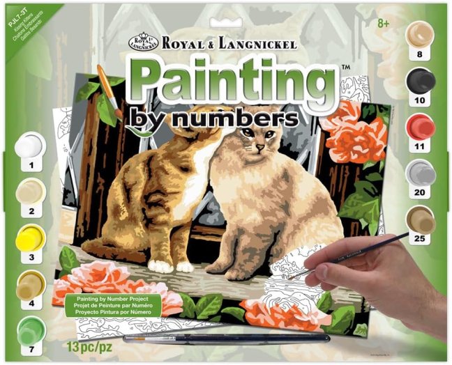 Pittura per numeri formato A3 - Gattini