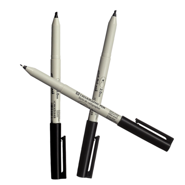 Sakura Calligraphy Pen Nero - scegli la dimensione della punta