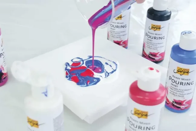KREUL kész pouring készlet, használatra kész - 6 x 80 ml