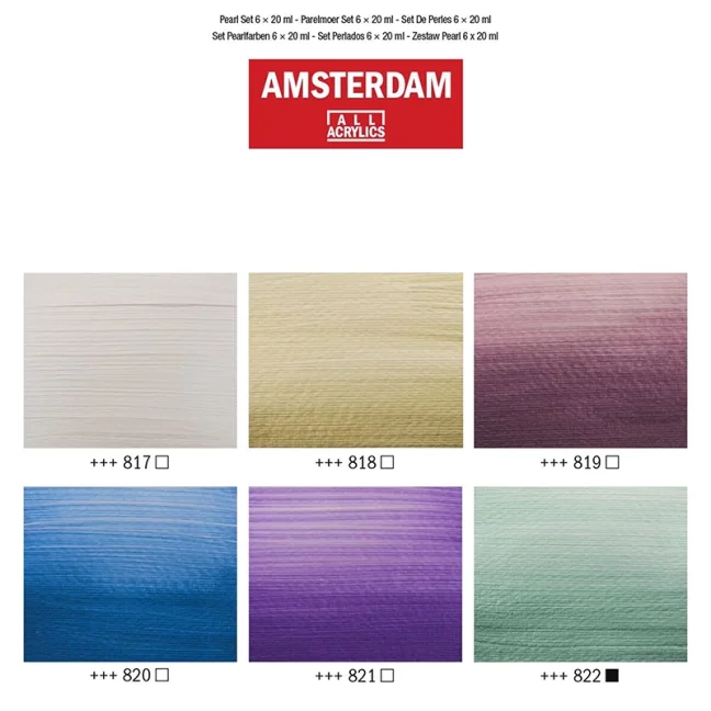 Colori acrilici Perlati Amsterdam Standard - set 6 x 20 ml