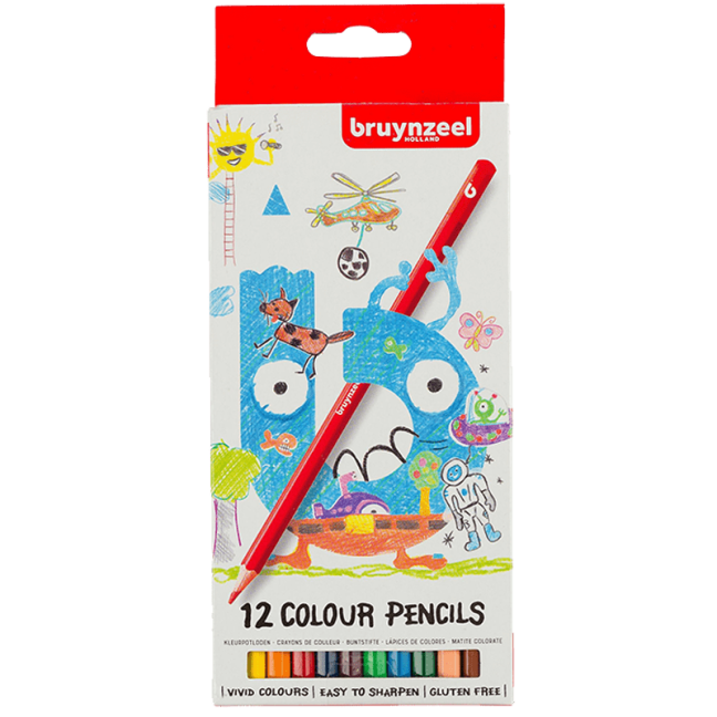 Színes ceruzák gyerekeknek Bruynzeel - 12 db-os készlet