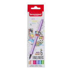 Bruynzeel Fineliners set flomastera 6kom - Pastel