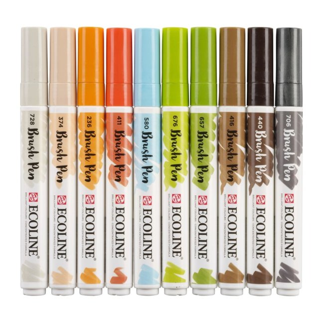 Pennarelli Acquerellabili Ecoline - set 10 pezzi - Architetto
