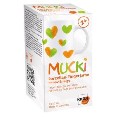 MUCKI prstové barvy na porcelán Happy Energy 2 × 50 ml