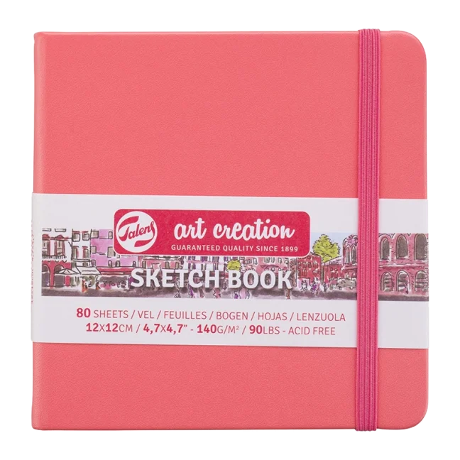 Art Creation vázlatfüzet 12x12cm - Coral Red