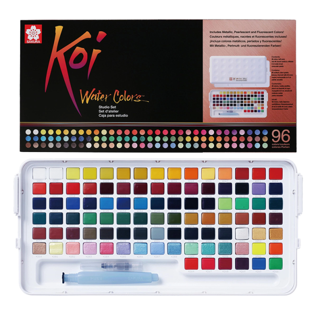 Sakura Koi Studio Set colori ad acquerello - 96 pezzi