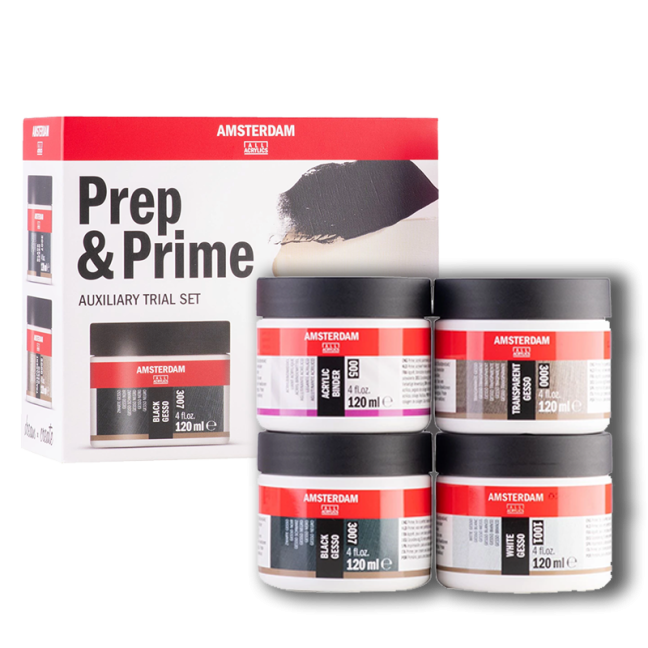 Amsterdam Medium Prep and Prime sada – 4 x 120 ml